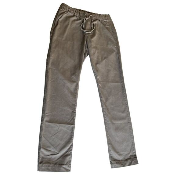 Express Womens Dark Tan Cotton Blend Mid-Rise Drawstring Waist Straight Leg Pant - Picture 1 of 8